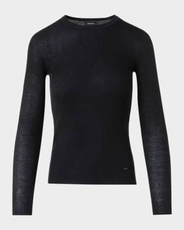 Akris Seamless Rib Knit Fitted Sweater