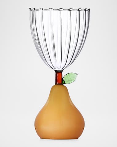 ICHENDORF Fruits & Flowers Stemmed Pear Glass, 10.1 oz