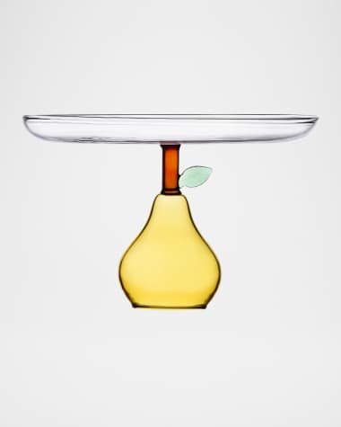 ICHENDORF Fruits & Flowers Raised Pear Cake Stand