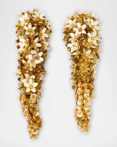 Oscar de la Renta Conical Bouquet Earrings