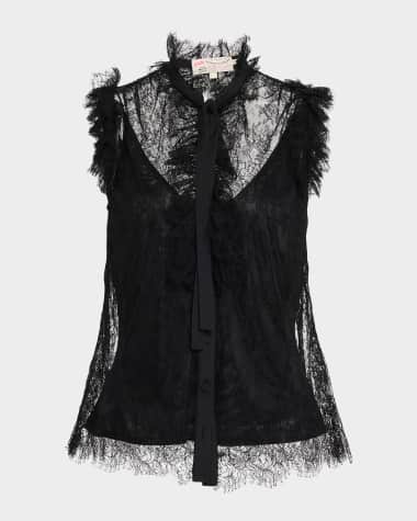 Maison Common Sleeveless Lace Blouse with Cami