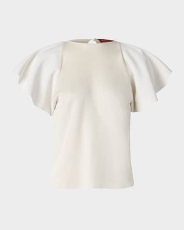 Altuzarra Zuzu Flutter-Sleeve Top