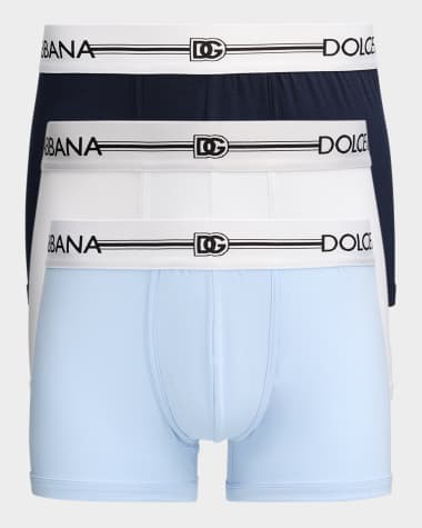 Dolce&Gabbana Mens Stretch Cotton Multicolor 3-Pack Boxer Briefs