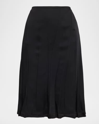 Jil Sander Fluid Raw-Edge Trimmed Skirt