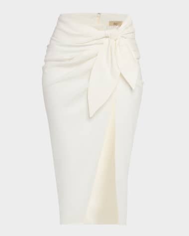 JBQ Dusk Tie-Front Midi Skirt