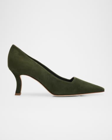 Manolo Blahnik Moiralo Suede Pumps