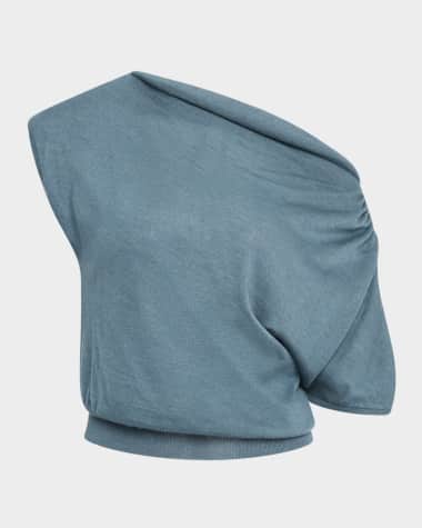 LAPOINTE Cashmere-Silk Off-The-Shoulder Sweater