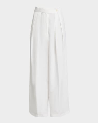 Dries Van Noten Pamplona Pleated Wide-Leg Pants