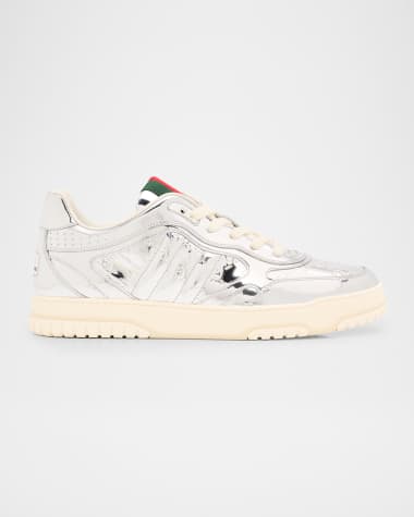 Gucci Men's Re-Web Mirror Leather Fashion Sneakers