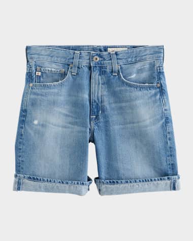 AG Jeans Ex-Boyfriend Cuffed Denim Shorts