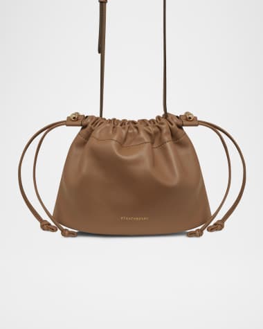 STRATHBERRY Charlotte Drawstring Leather Clutch Bag