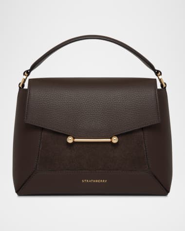 STRATHBERRY Mosaic Grain Leather Top-Handle Bag