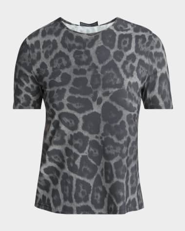 Stella McCartney Leopard Print Short-Sleeve Top