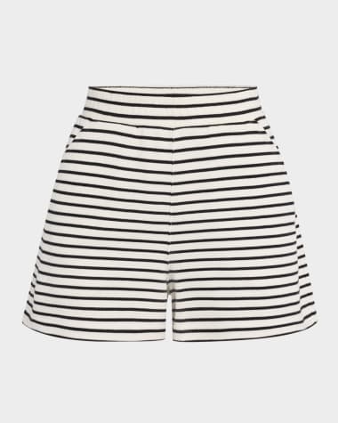 Veronica Beard Brighton Stripe Pull-On Shorts