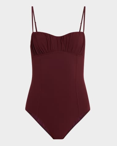 Ulla Johnson Dalila Ruched One-Piece Swimsuit