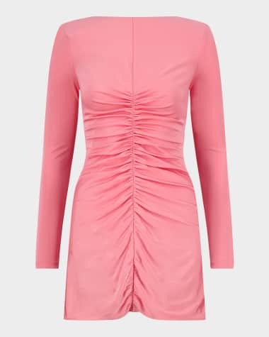 Et Ochs Riley Ruched Jersey Mini Dress
