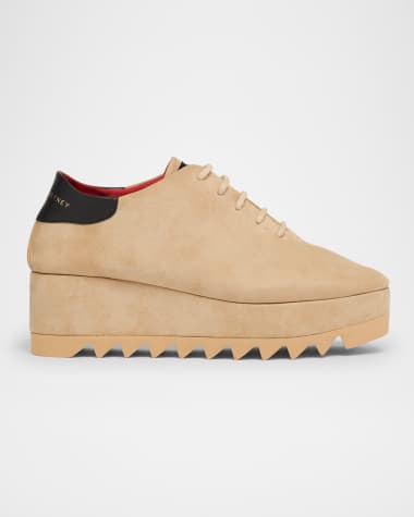 Stella McCartney Sneak-Elyse Alter Suede Platform Sneakers