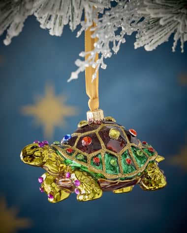 Neiman Marcus Jewelry Tortoise Christmas Ornament