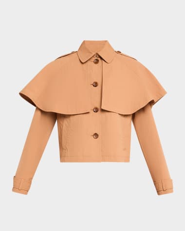 Ulla Johnson River Layered Jacket with Removable Cape