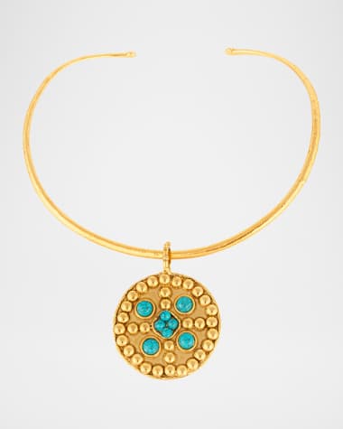 Sylvia Toledano Medicis Turquoise Choker Necklace
