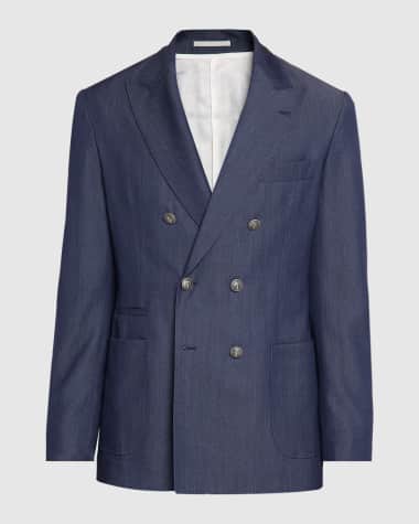 Brunello Cucinelli Men's High Summer Capsule Denim Effect Sport Coat