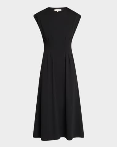 FRAME The Jersey Nipped Midi Dress