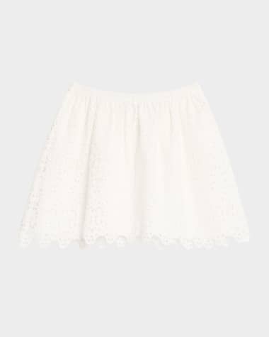 FRAME The Deco Eyelet Mini Skirt