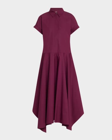Lafayette 148 New York Organic Cotton Poplin Midi Shirtdress