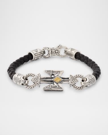 Konstantino Men's Hydra Leather Bracelet