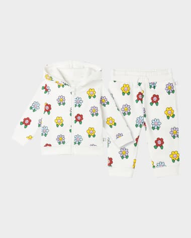 Stella McCartney Kids Girl's Floral-Print 2-Piece Tracksuit Set, Size 6M-36M