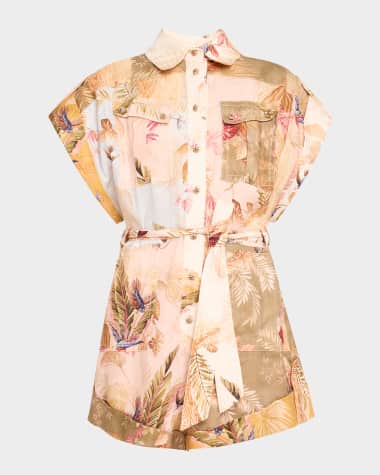 Zimmermann Ascension Cuffed Playsuit
