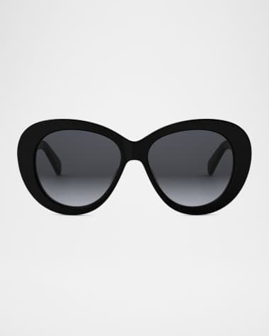 Celine Triomphe Logo Oval Acetate Sunglasses