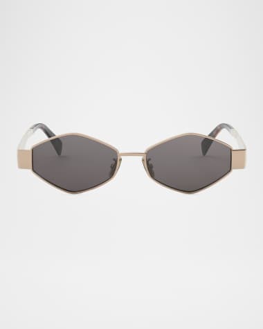 Celine Triomphe Geometric Metal Sunglasses