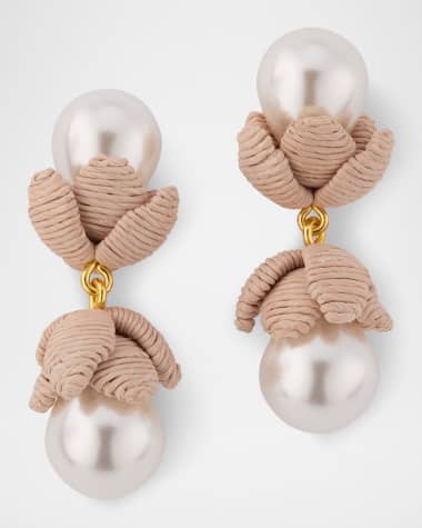 Lele Sadoughi Pearly Droplet Earrings