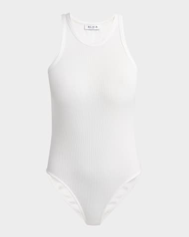 ALAIA Ribbed Sleeveless Bodysuit