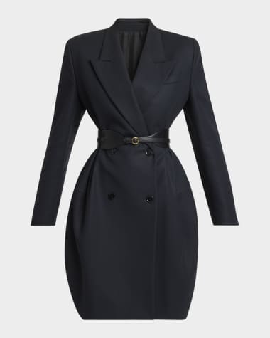 ALAIA Double-Breasted Tailored Cropped Coat