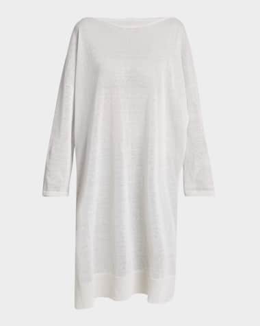 ALAIA Silk Linen Tunic Dress
