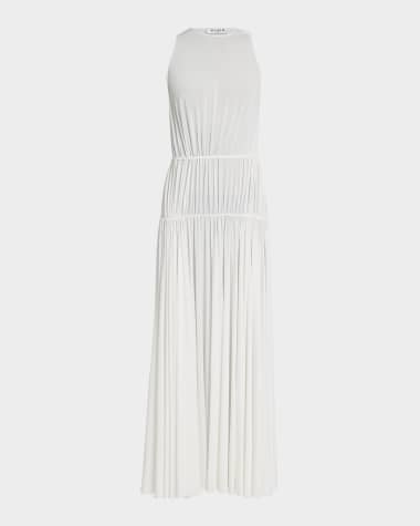 ALAIA Sleeveless Pleated Goddess Dress