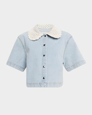 FRAME The Crochet Collar Shirt