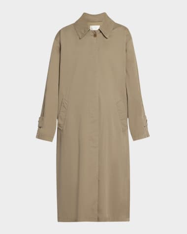 THE ROW Rocco Cotton-Cashmere Long Trench Coat