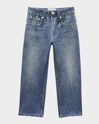 Rag & Bone Kid's Mini Miramar Wide-Leg Jeans, Size 12M-10