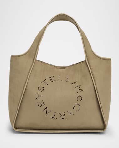 Stella McCartney Logo Alter Suede Shoulder Bag