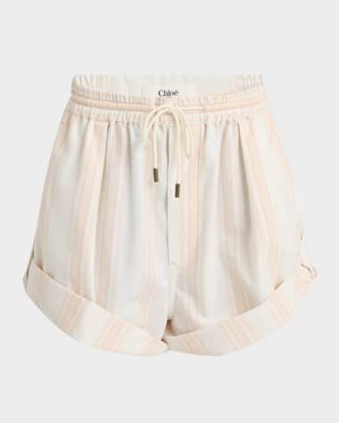 Chloe Striped Pull-On Shorts