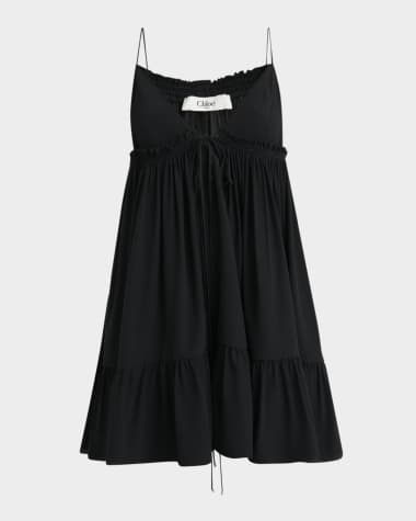 Chloe V-Neck Ruffle Mini Babydoll Dress