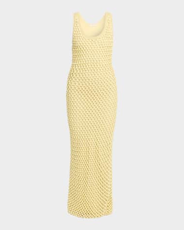 Diotima Emin Crystal Mesh Maxi Tank Dress