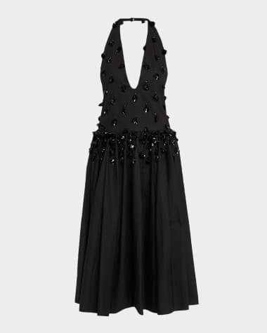 evening cocktail dresses neiman marcus Black Beaded Strapless Mermaid | Evening Gown main image 0