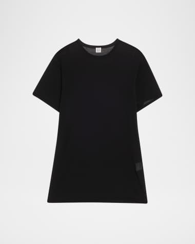 Toteme Cashmere-Blend Short-Sleeve Knit T-Shirt