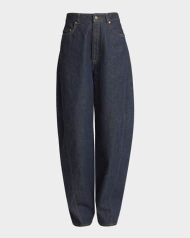 Givenchy Mid-Rise Barrel-Leg Denim Cocoon Trousers