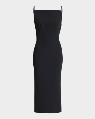 Givenchy Square-Neck Sleeveless Midi Dress