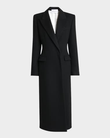 Givenchy Wool Double-Breasted Cinched Coat